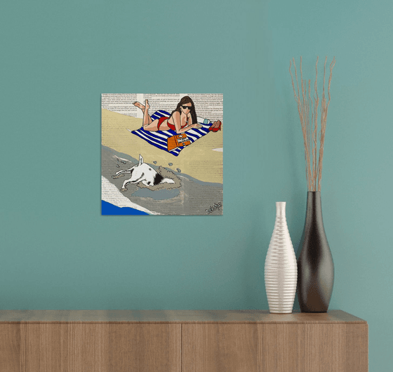 Dog Days The Beach Dig 2 30cm x 30cm