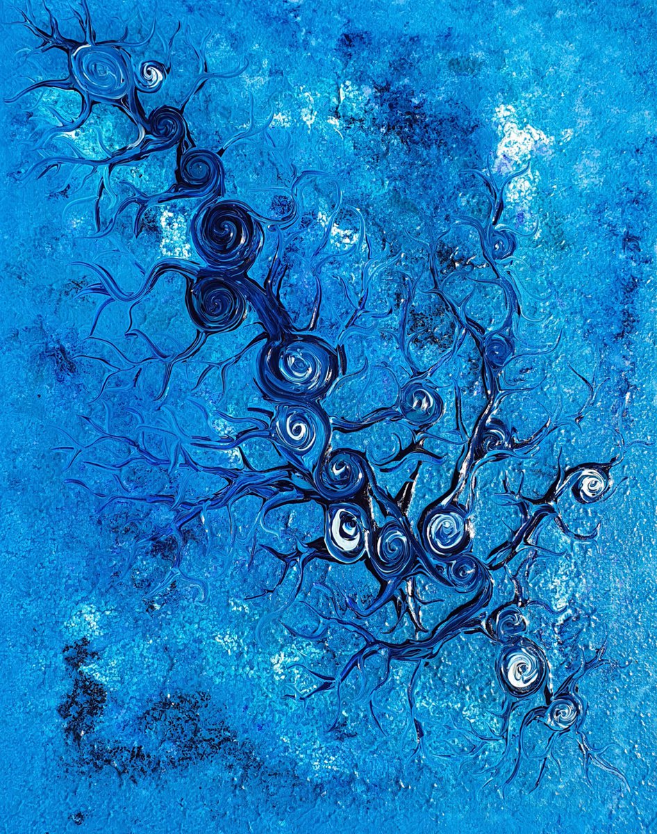 Synapse, 50x40cm, ready to hang by Silvija Horvat