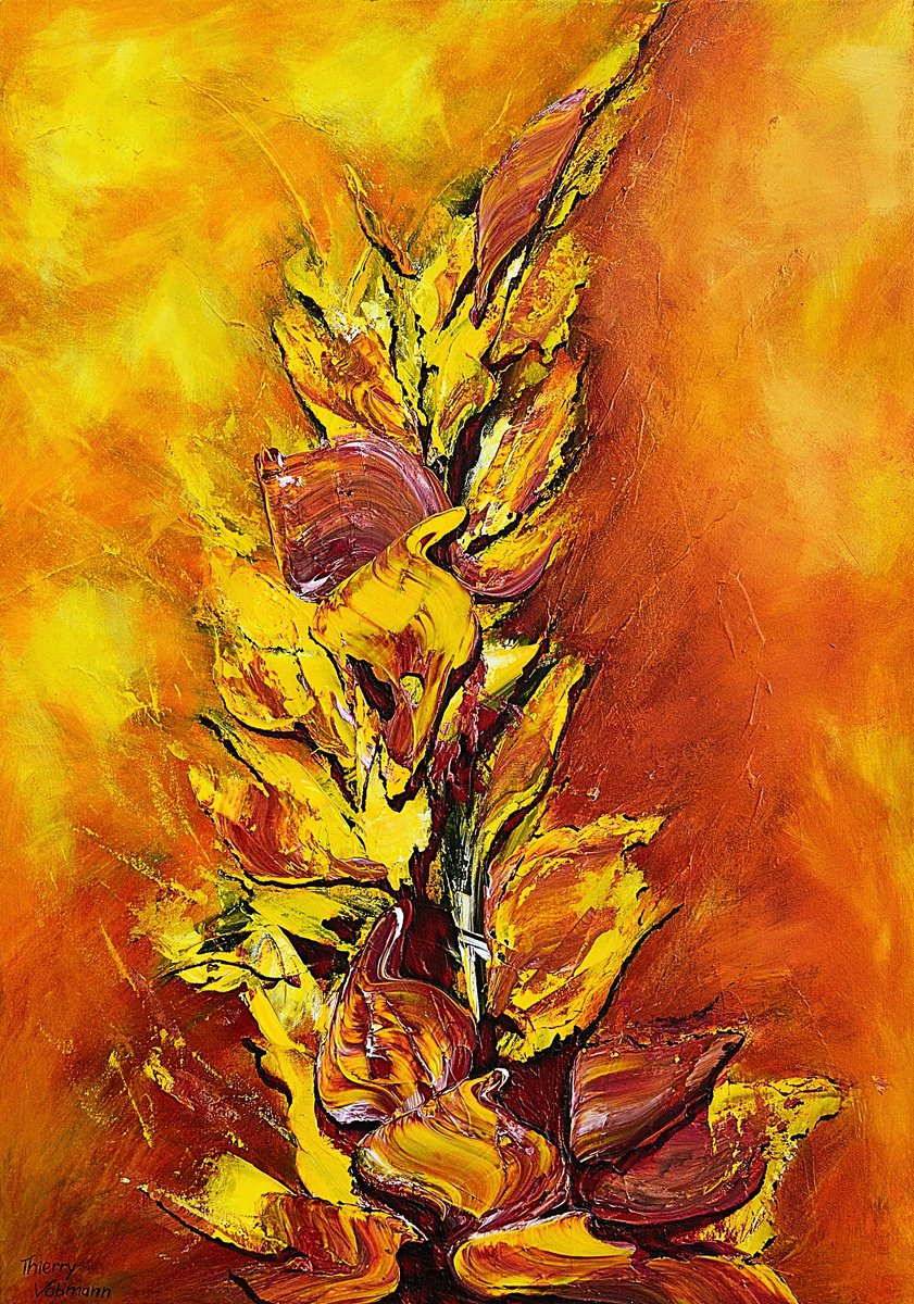 Abstract Acrylic Painting By Thierry Vobmann. Abstract ., 26 X 36", Sweet Memory, Original Artwork