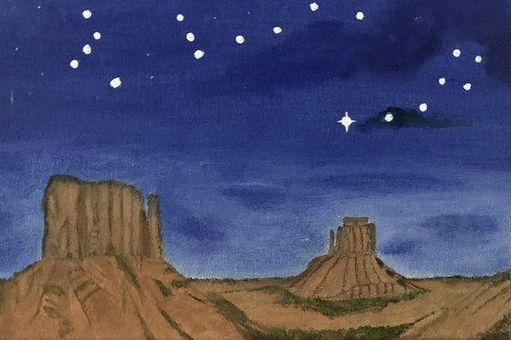 MONUMENT VALLEY AT NIGHT