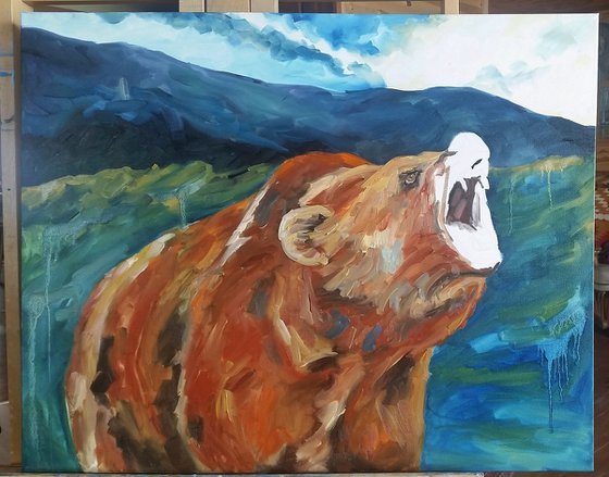 "Intimidation" - Wildlife - Bear - Grizzly