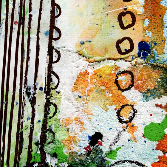 Funky Face Whimsy 3 - Mixed Media Art by Kathy Morton Stanion