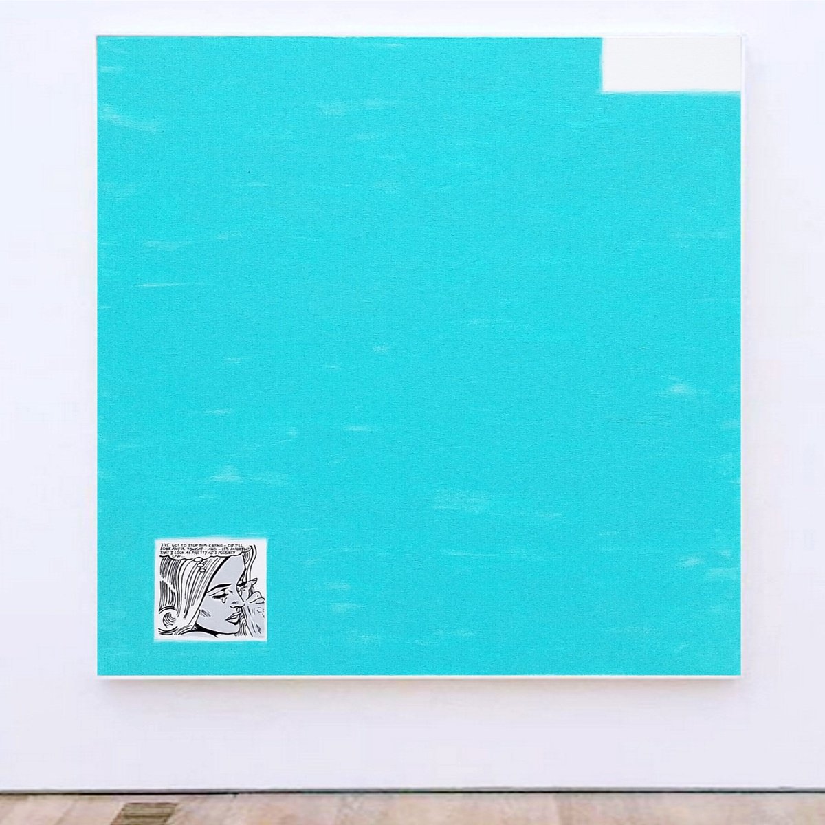 Urban And Pop Abstract Acrylic Painting By Super Pop Boy, 49 X 49", The Tiffany Blue One, Original Artwork