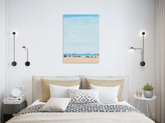 Umbrellas shoreline V9