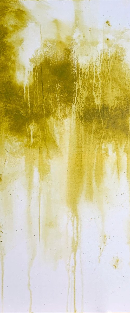 Yellow Abstract I Large Original modern art by Carol Wood