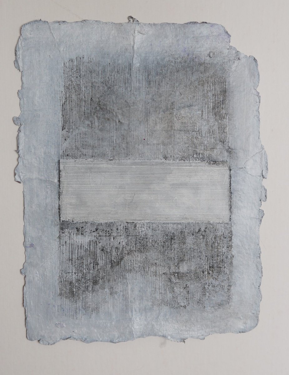 Geometric Abstract Painting By Anna Jannack, 9 X 12, Lines Xviii, Original Artwork