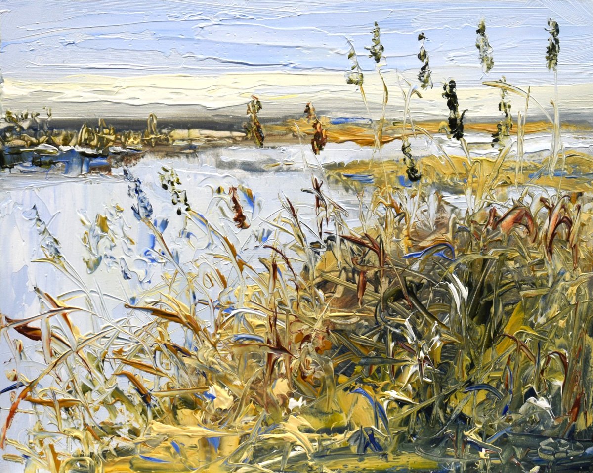 Winter Reeds By Sonja Brussen, 8 X 7, Artwork For Sale On Artfinder