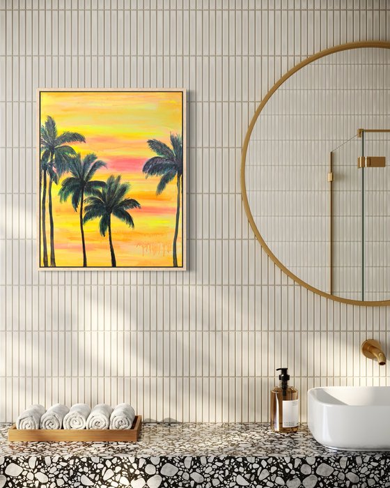‘Palms In The Sunset Glow’