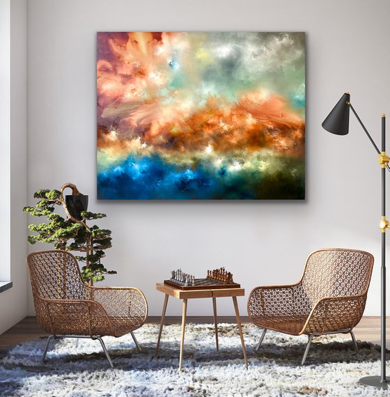 It was a good day - Large Abstract Painting - 80cm x 100cm