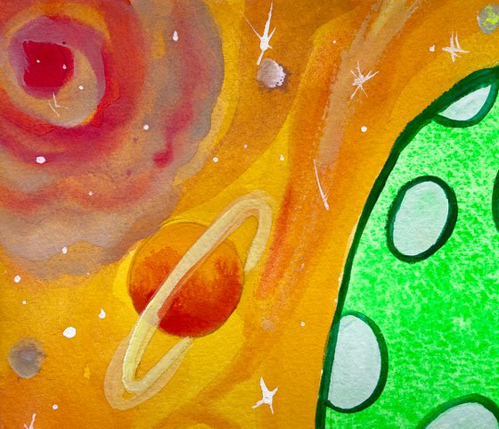 Trippy Painting, Trippy Draws, Trippy Wall Art, Original Watercolor Painting, Psychedelic Room Decor