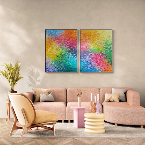 You Kissed Me In the Garden (Diptych)