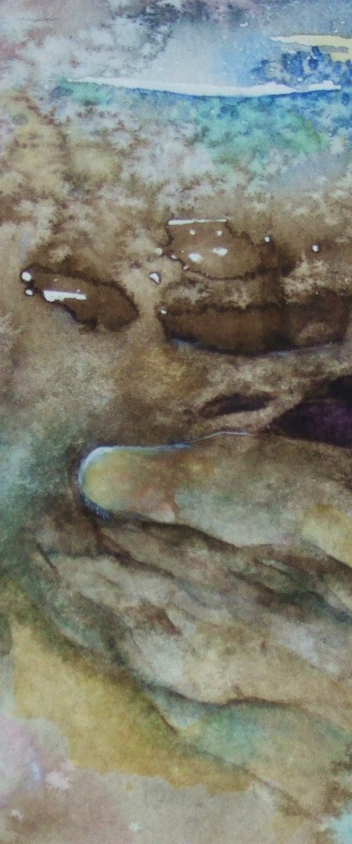 Apple Tree and Old Wall by Jane Elizabeth Cullum