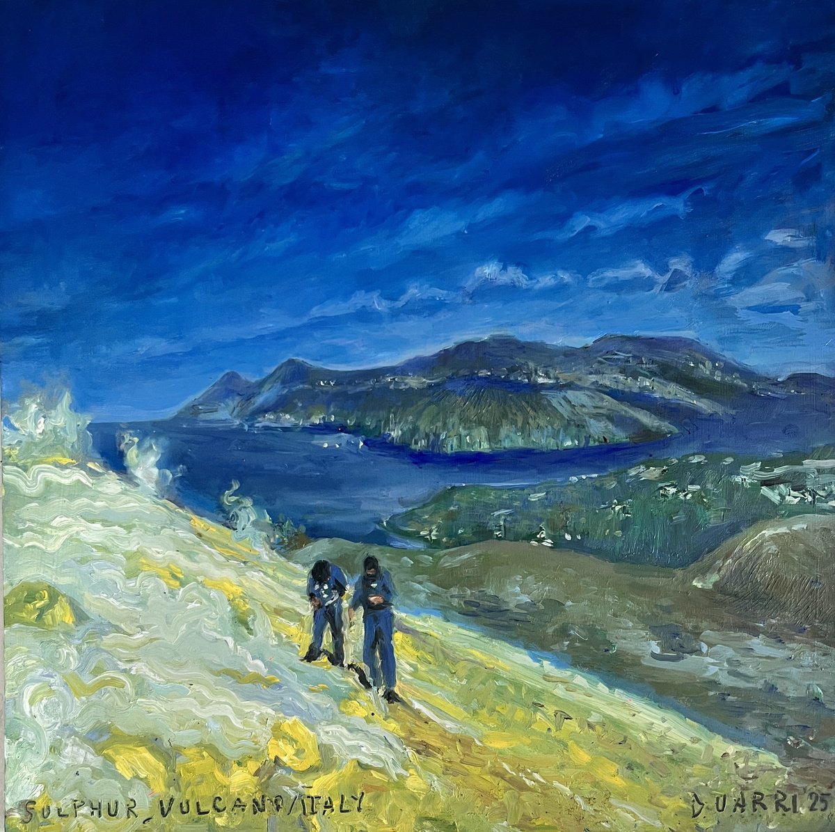 Landscape Oil Painting By Benjamin Duarri, 18 X 18, Sulphur (2025), Original Artwork