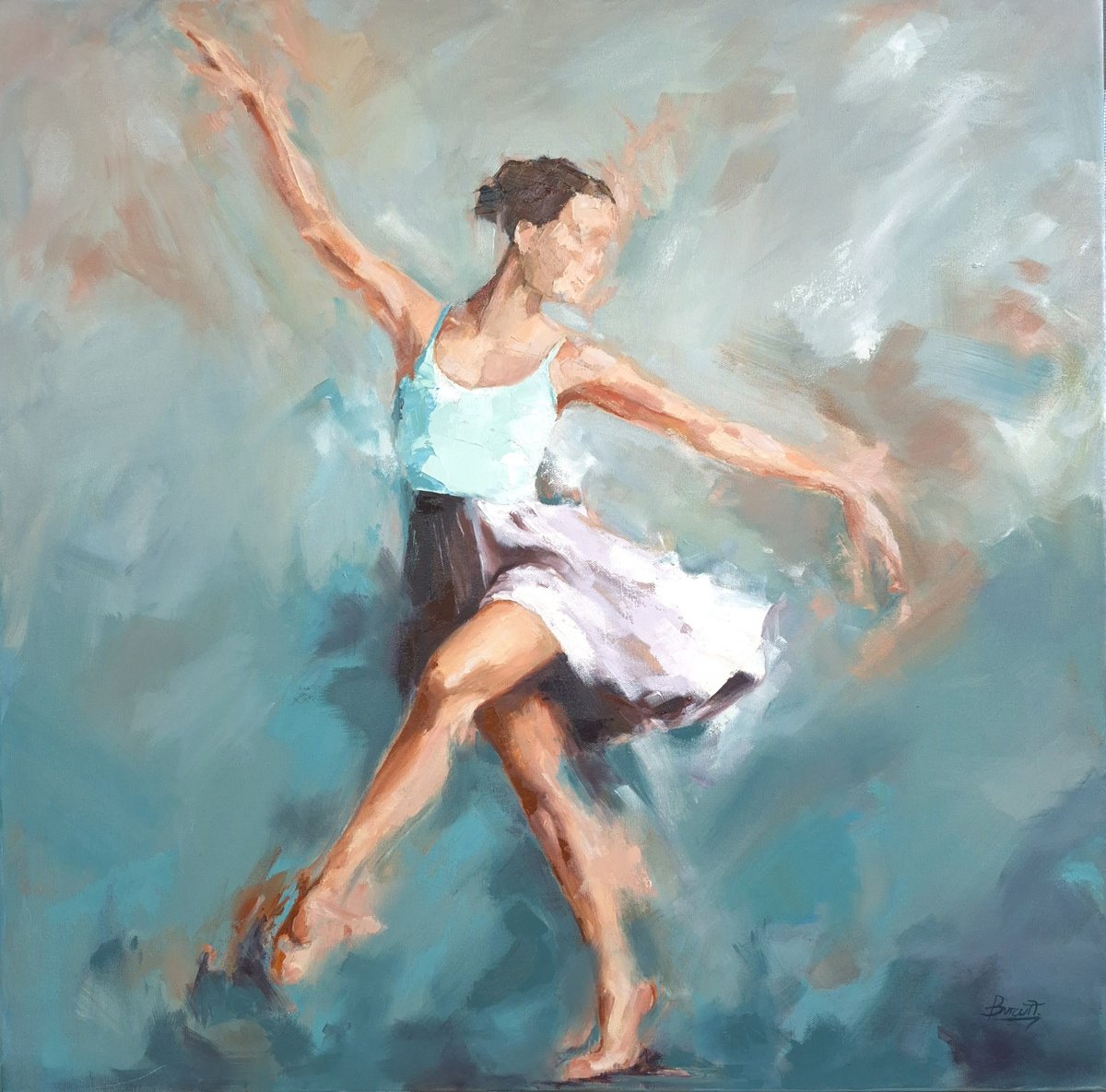 Ballerina1 By Burcu Akarcay, 28 X 28, Artwork For Sale On Artfinder