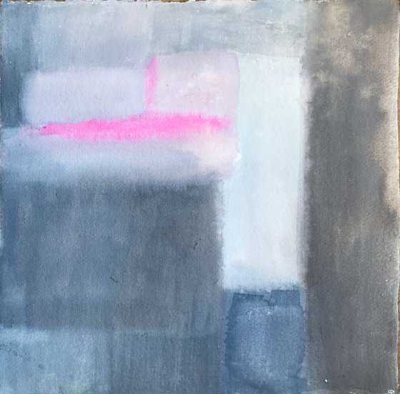 Abstract Rectangles Pink Grey and Blue