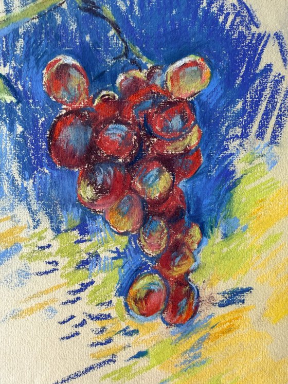 Golden Hour Grapes  plein-air
