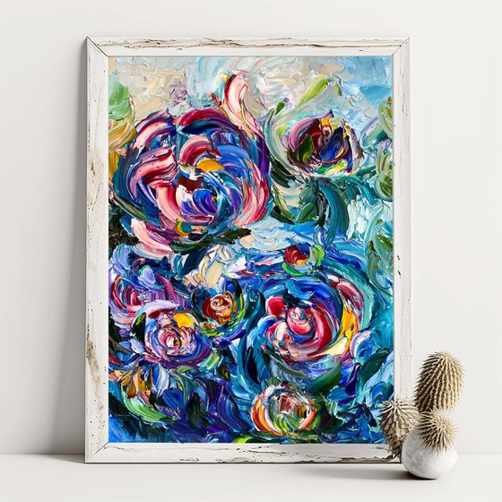 Vibrant Cosmic Bloom Art