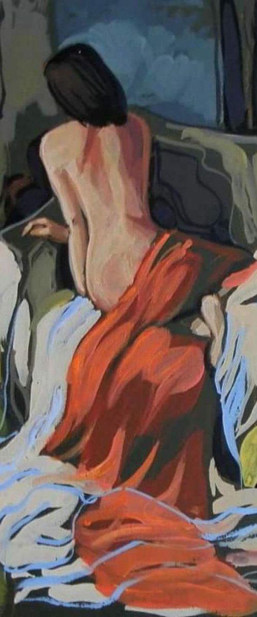 nude, original painting 21x27.5 cm by Sergey  Kachin