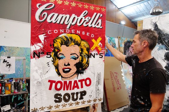 Marilyns 5th Soup 140cm x 100cm Textured Urban Pop Art