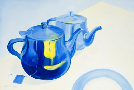 Two Teapots and a Saucer