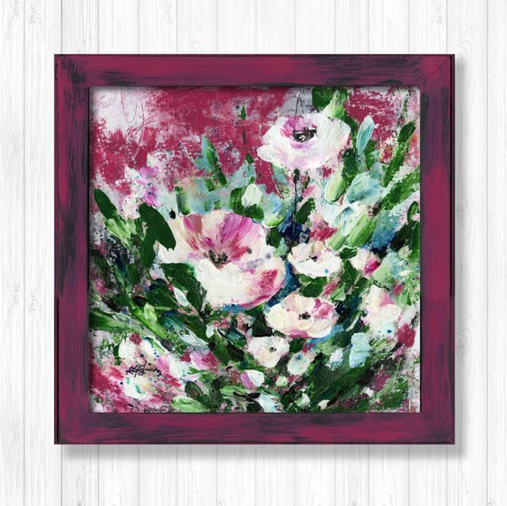 Ella's Dream - Framed Floral Painting by Kathy Morton Stanion