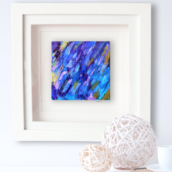 Mini original abstract #306 - framed and ready to hang