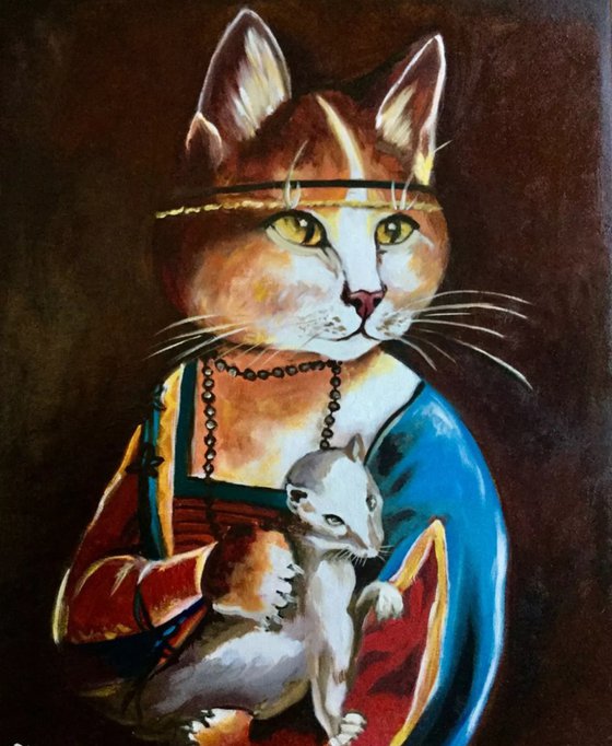 Cat with ermine