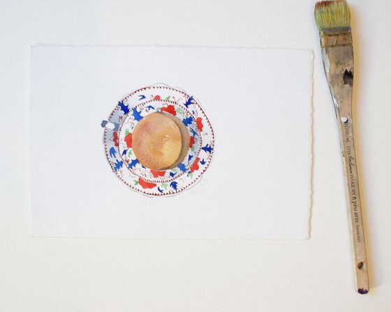 Original Watercolour Painting A Solitary Cup of Tea