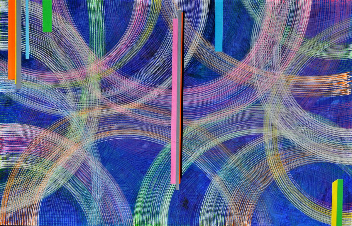 Abstract Acrylic Painting By Tingqun Zhang, 79 X 51", 2023.3.28, Original Artwork