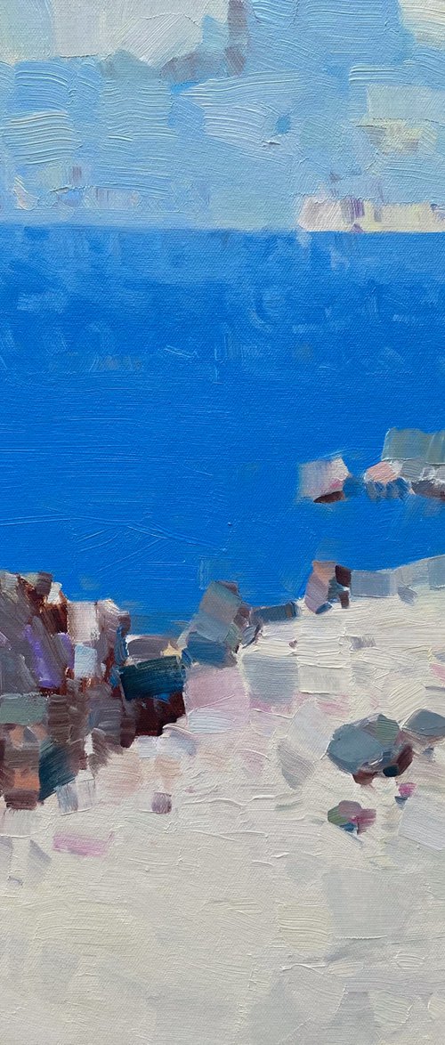 Coastal, Original oil painting, Handmade artwork, One of a kind by Vahe Yeremyan