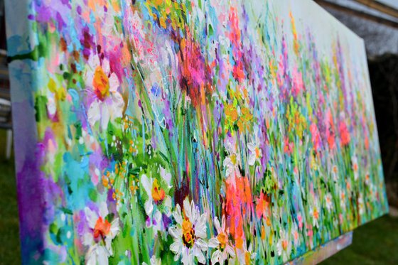 Cottage Garden Butterflies Flowers