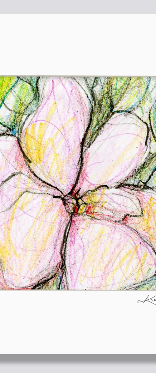 Floral Doodle 2 - Flower Art by Kathy Morton Stanion by Kathy Morton Stanion