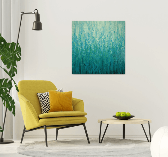 Teal Green Flow - Color Field