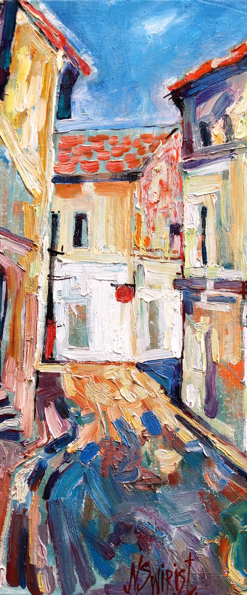 Street in Arles. by Nikifor Swiristuhin