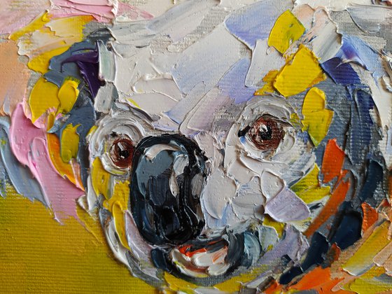 Modern Colorful Oil Painting Koala Artist Stock Illustration