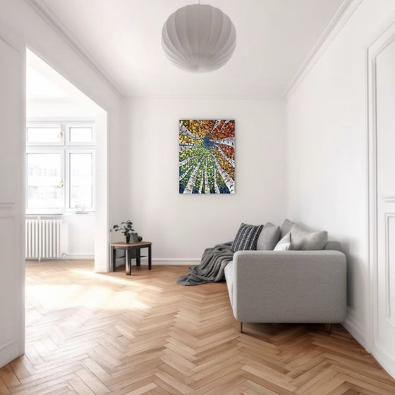 Birch Trees Autumn Canopy