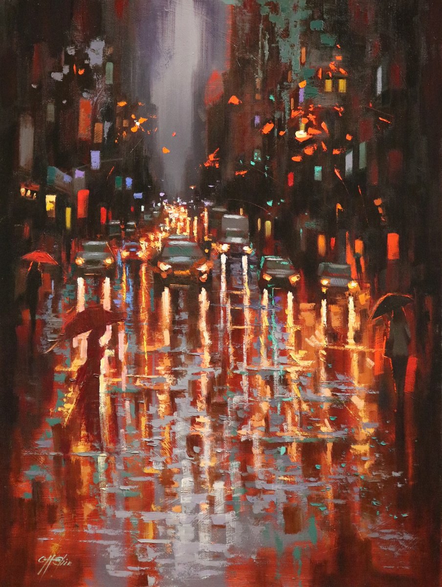 Crossing Lexington Avenue by Chin H Shin