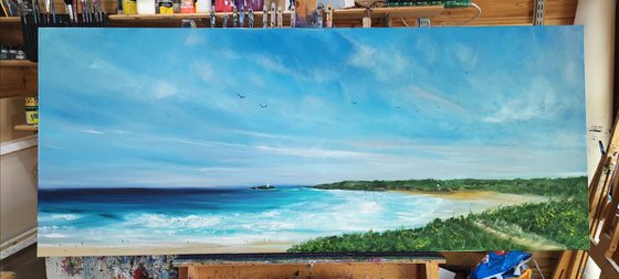 "Gwithian" - Cornish Seascape, Art, Skyscape