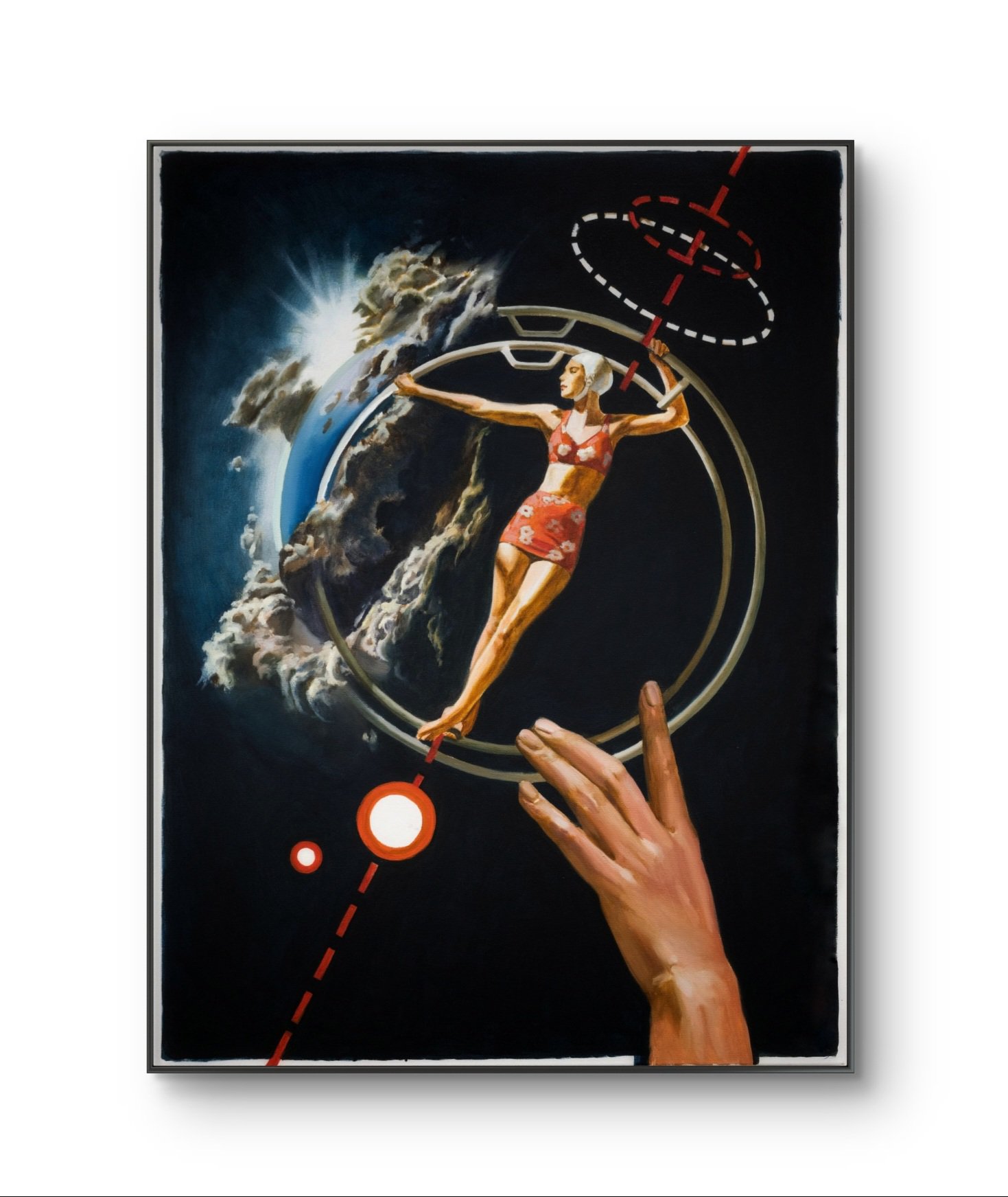 Impressionistic Portrait Oil Painting By Dita Galas, 35 X 47, Universe, Original Artwork