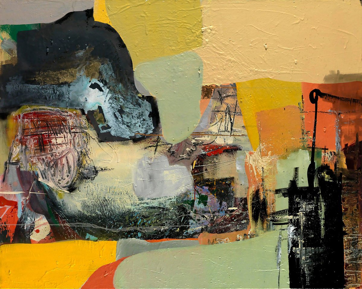 Abstract Acrylic Painting By Evangelos Vangelatos, 61 X 49, Untitled, Original Artwork