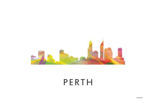 Perth Australia Skyline WB1 by Marlene Watson