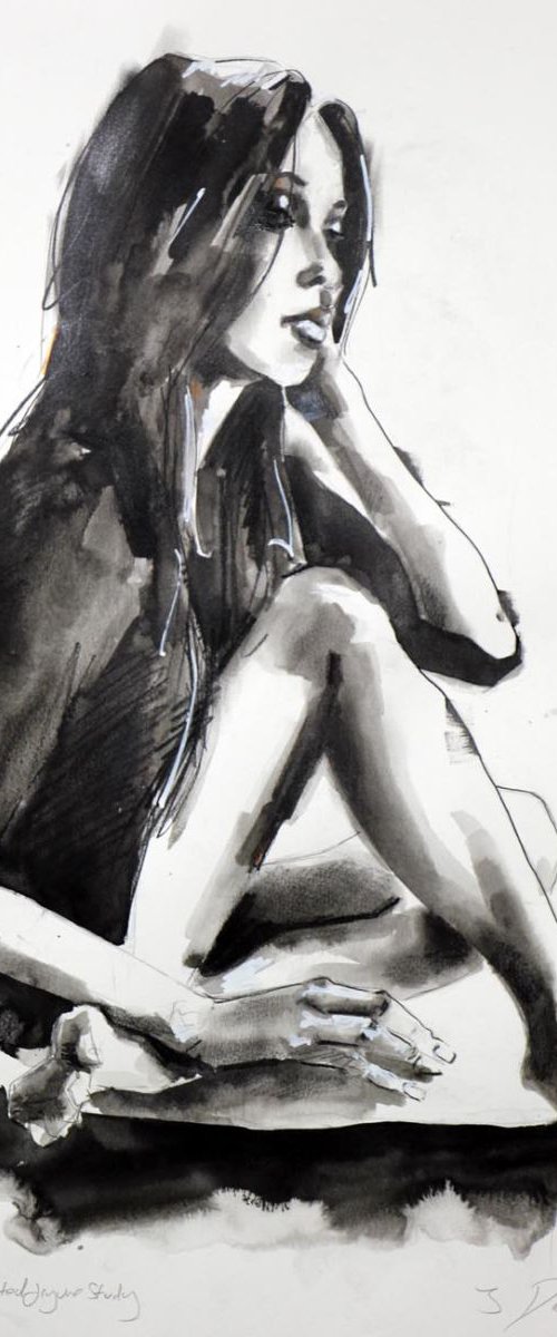 6-30-14 seated figure study by Thomas Donaldson