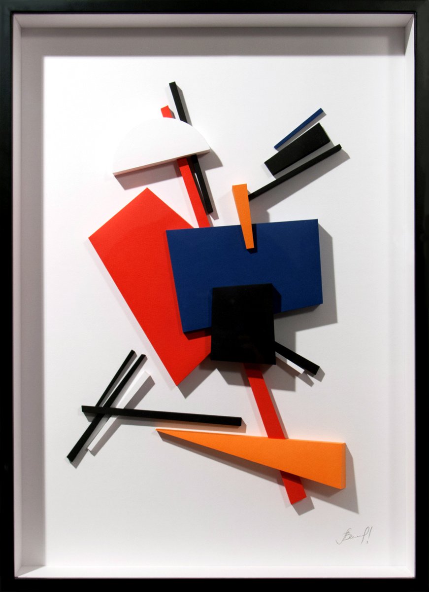 Geometric Abstract Sculpture By Letovbarski Artlab, 20 X 28", Neosuprema 