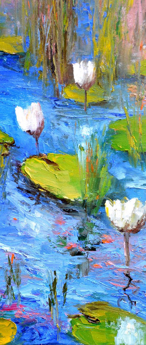 White Lily Pond by Elena Lukina