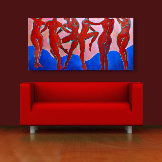 RED NUDES DANCING