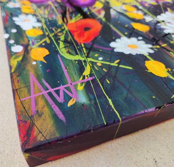 Violet Honeyday; Abstract Floral Landscape