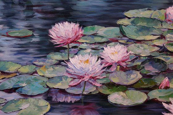 "Lilies on the Pond"