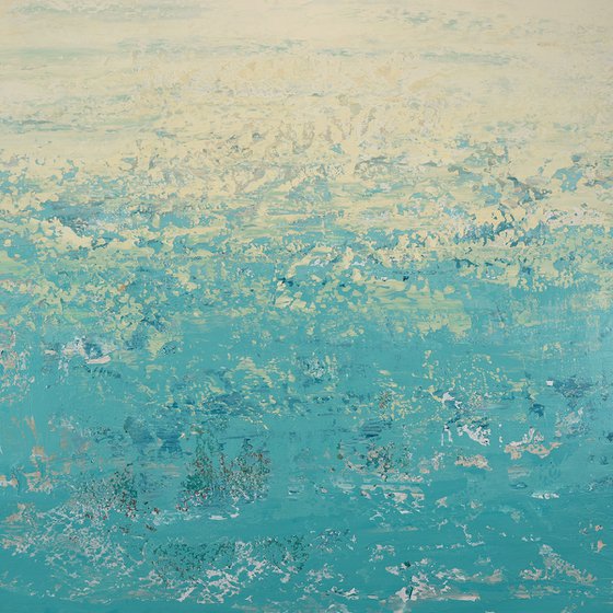 Soft Teal Yellow - Seascape