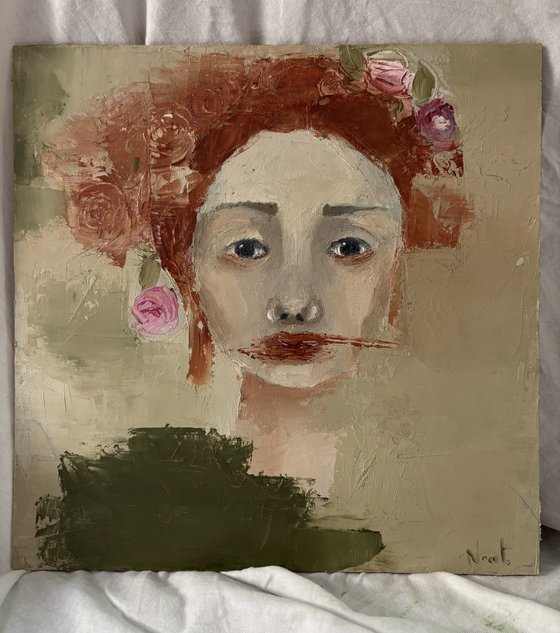 Wild roses female portrait