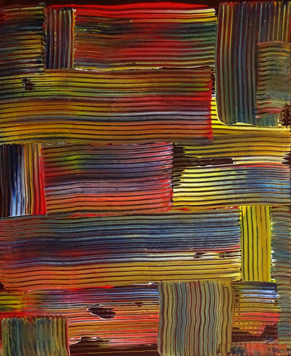 Abstract Oil Painting By Cb., 20 X 24, Precious 3, Original Artwork